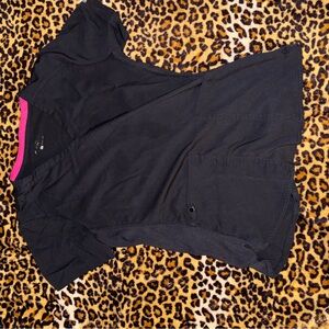 Black 2 pocket scrub top